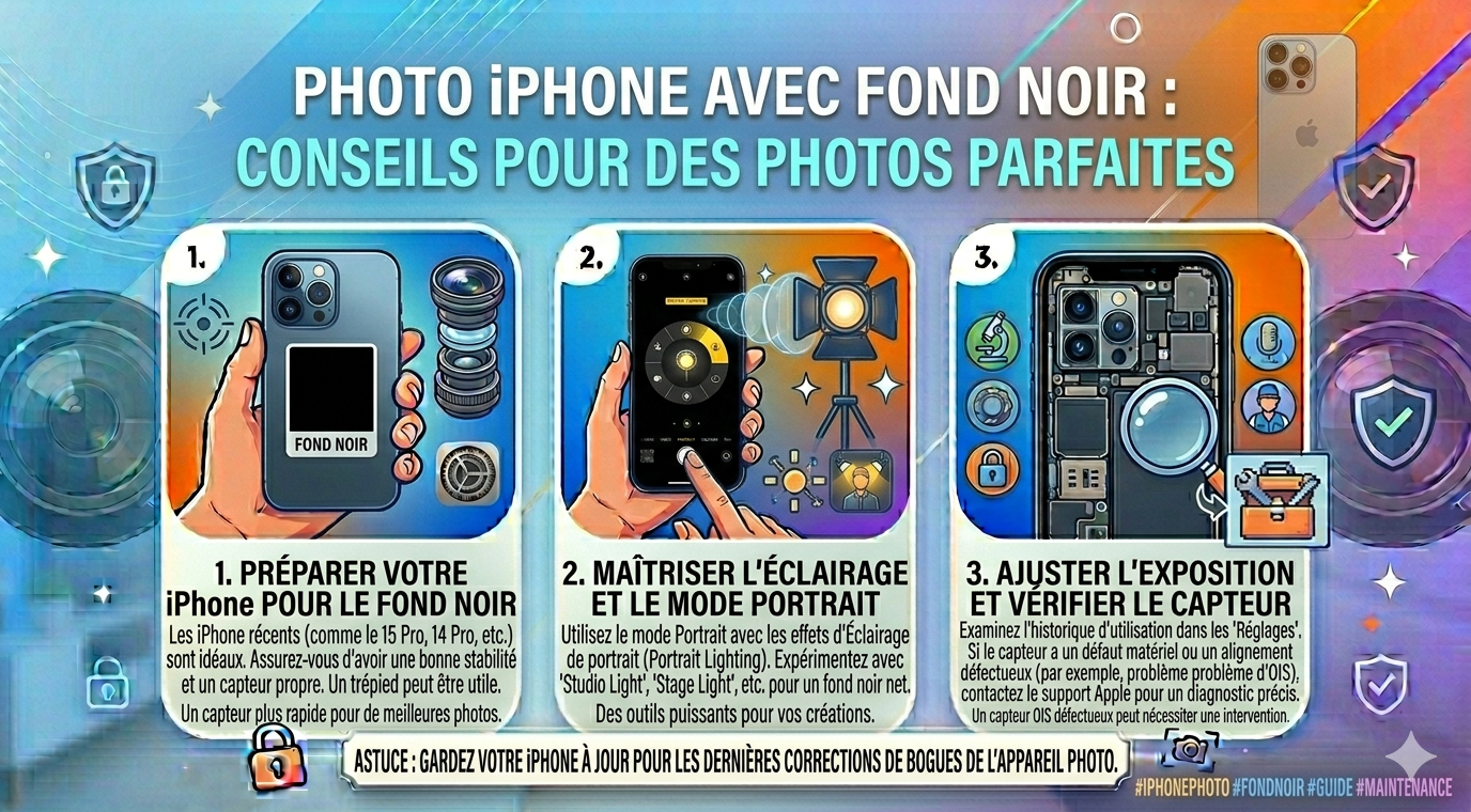 Photo iPhone avec fond noir : Conseils pour des photos parfaites